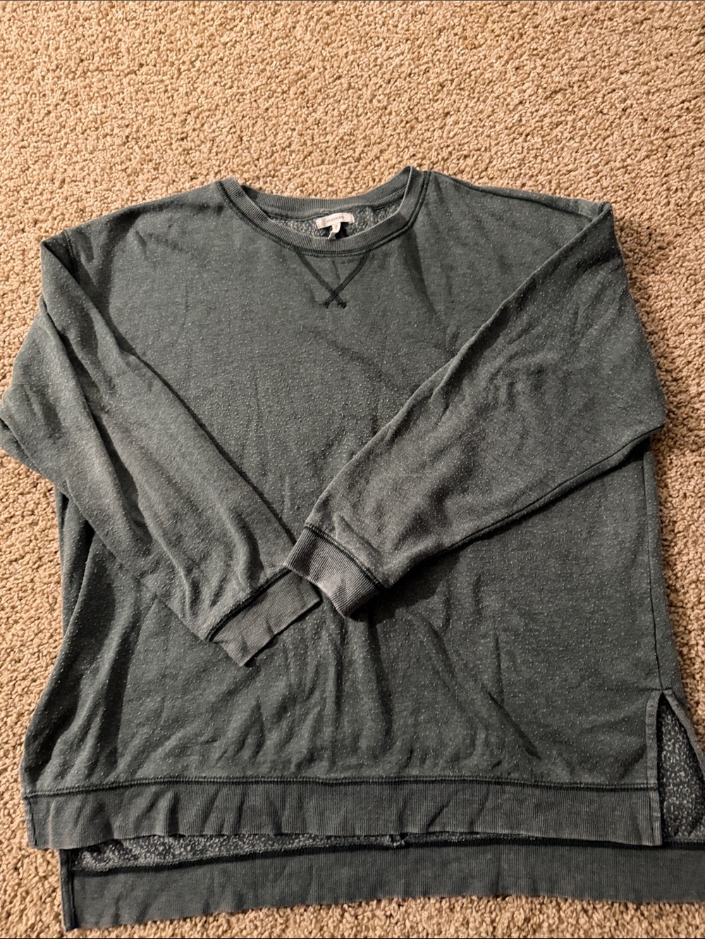 Maurices Women's Heathered Dark Green Pullover Sweatshirt